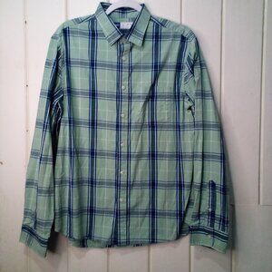 Old Navy Shirt Men L Everyday Shirt Slim Fit Long Sleeve Button Up Plaid